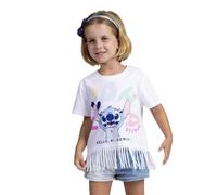 Maglietta a Manica Corta Stitch per Bambini e Bambine - Maglietta Disney per Bambini Traspirante, Morbida e Comoda, Abbigliamento Estivo da Indossare Tutti i Giorni e per Le Gite