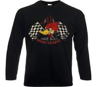 Maglietta a Manica Lunga Born Race Racing Custom Motocicletta Caldo ' V8 Greaser