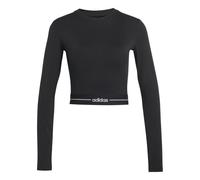 Maglietta a manica lunga da donna a manica con cappuccio adidas Hyperglam Noir XL