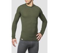 Maglietta a Manica Lunga Woolpower Girocollo 200 IN Maglie Ullfrotté Verde