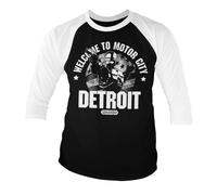 Maglietta A Maniche 3/4 Di Robocop - Benvenuti A Motor City Baseball