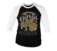 Maglietta A Maniche 3/4 Ufficialmente Licenziata TMNT - Bros On The Road S-XXL