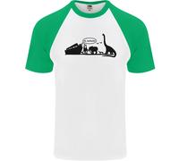 Maglietta A Maniche Corte Baseball Uomo T-Rex Atei Atheismo Di Noahs Ark