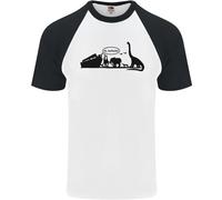 Maglietta A Maniche Corte Baseball Uomo T-Rex Atei Atheismo Di Noahs Ark