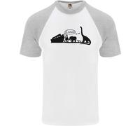 Maglietta A Maniche Corte Baseball Uomo T-Rex Atei Atheismo Di Noahs Ark