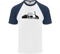 Maglietta A Maniche Corte Baseball Uomo T-Rex Atei Atheismo Di Noahs Ark