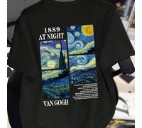 Maglietta a maniche corte casual e ampia, con stampa artistica minimalista, versatile girocollo, adatta per l'estate, può essere regalata alla famiglia 6Y,7Y,8Y,9Y,10Y,4Y,5Y,14Y,11Y,12Y,13Y,16Y,15YLet