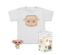 Maglietta a maniche corte con scollo rotondo con stampa di Dobby di Harry Potter e con tasca per figura giocattolo Pop Prendi il treno per Hogwarts™ con stile con l'esclusivo Harry Potter Dobby™ Pocke