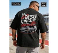 Maglietta a maniche corte con scollo rotondo, oversize, in colore nero, con stampa di lettere, casual, adatta per uso quotidiano, sport, vacanze, estate, palestra e allenamento, un regalo perfetto per