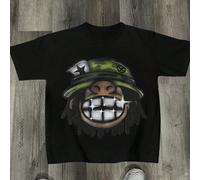 Maglietta a maniche corte con scollo tondo per ragazzo pre-adolescente, con stampa di personaggio dei cartoni animati 8Y,9Y,10Y,11-12Y,13-14YAnimale,Fumetto,Ritratto,LettereTessuto