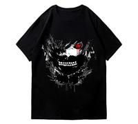 Maglietta a maniche corte con stampa dell'anime Tokyo Ghoul, Ken Kaneki, per uomo e donna, B-nero, XXL