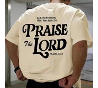 Maglietta a maniche corte con stampa grafica semplice e versatile da uomo | Tema del Salmo biblico L,M,S,XL,XS,XXLRetroPoliestere