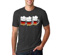 Maglietta a maniche corte da uomo a maniche corte con stampa di birra tedesca, casual, a maniche corte, per interni, esterni, passeggiate, sport, vita quotidiana, Nero , 4XL