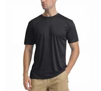 Maglietta a maniche corte da uomo Activewear per allenamento camicetta a maniche corte T-shirt 50+ Sun Athletic Gym Running Active Tee Top per sport indoor outdoor vita quotidiana, Nero , M