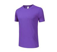 Maglietta a maniche corte da uomo, alla moda, casual, classica, comoda, a maglia, con personalità, alla moda, per il tempo libero, per lo sport, per la città, lo shopping, O viola, XL
