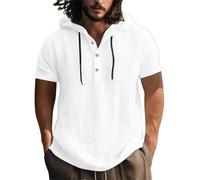 Maglietta a maniche corte da uomo camicetta basic New Europe and The States Camicia in cotone e lino maglione a maniche corte primavera ed estate casual da uomo top da spiaggia per sport indoor