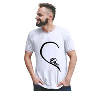 Maglietta a maniche corte da uomo, casual, semplice, tinta unita, girocollo, a maniche corte, con stampa divertente, bianco, 3XL