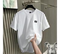 Maglietta a maniche corte da uomo, design jacquard a spiga di grano lavorato a maglia, stile versatile alla moda, adatto per uso quotidiano, regalo ideale per il fidanzato o il marito L,M,S,XL,XS,XXLB