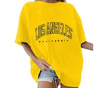 Maglietta a maniche corte da uomo e da donna Wide Ancient Trend Text Style T-shirt in puro cotone mezza manica estiva maglietta gialla da donna, giallo., S
