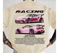 Maglietta a maniche corte da uomo Zrgoth, con stampa di elementi della cultura automobilistica, versatile e alla moda L,M,S,XL,XS,XXLGraficoPoliestere