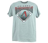 Maglietta A Maniche Corte Grigia Per Adulti Uomini Arizona Diamondbacks Baseball
