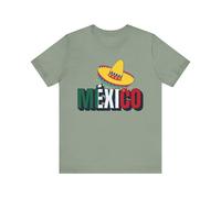 Maglietta a maniche corte Mexican Fiesta, maglietta da viaggio, maglietta da viaggio, maglietta da festival, Salvia, 3XL