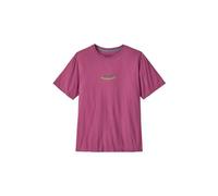 Maglietta a maniche corte patagonia 95 con logo ovale rosa da uomo