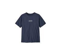 Maglietta a maniche corte patagonia 95 oval logo blu uomo