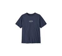 Maglietta a maniche corte patagonia 95 oval logo blu uomo