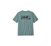 Maglietta a maniche corte patagonia boardshort logo pocket responsibili tee blu uomo