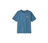 Maglietta a maniche corte patagonia great waves responsibili tee blu da uomo