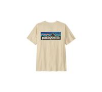 Maglietta a maniche corte patagonia p 6 con logo beige da uomo