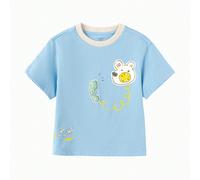 Maglietta a maniche corte per ragazzo, per bambini e bambine, in tessuto di cotone, stile retrò per l'estate Delicato sulla pelle e traspirante: realizzato in un tessuto morbido simile al cotone accur