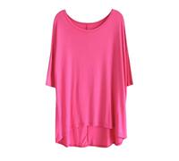 Maglietta a maniche corte slim fit da donna alla moda girocollo a maniche corte con stampa amore maglietta autunnale per sport indoor outdoor lavoro o vita quotidiana, Rosa acceso, Taglia unica