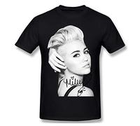 Maglietta a maniche corte unisex con scritta "We Love Miley Cyrus", alla moda, da uomo, Nero , M