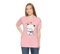 Maglietta a maniche corte unisex in jersey, Bubu and Dudu, Bubu is Struck by Heart Arrow, Rosa, XXL