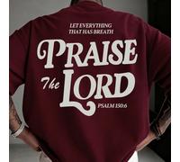 Maglietta a maniche corte versatile e minimalista con stampa di elementi per uomo | Tema del Salmo biblico L,M,S,XL,XS,XXLLetterePoliestere