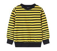 Maglietta a maniche lunghe, casual, a righe, per bambini e ragazzi, giallo., 11-12 Anni