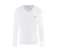 Maglietta a maniche lunghe con scollo a V Guess Core Blanc 2XL