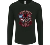 Maglietta A Maniche Lunghe Da Biker Moto Uomo Sweat And Gears
