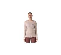 Maglietta a maniche lunghe da donna patagonia cap cool merino blend graphic beige