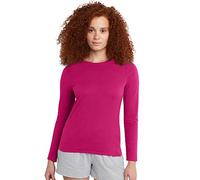 Maglietta a maniche lunghe da donna, rosa acceso, piccola