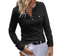 Maglietta a maniche lunghe da donna, tinta unita, tendenza europea e creazione originale per la nuova stagione, comfort quotidiano ed eleganza moderna