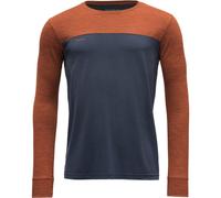 Maglietta a maniche lunghe Devold Norang Man Shirt (BRICK MELANGE/NIGHT) Uomo XXL
