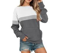 Maglietta a Maniche Lunghe Donna,Felpe Tinta Unita Top Tempo Libero Sport Fitness Maglione da Donna Pullover Cappotto Lungo dal Taglio Outdoor Moda Streetwear