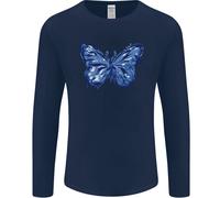 Maglietta A Maniche Lunghe Dripping Blue Butterfly Rhopalocera Uomo