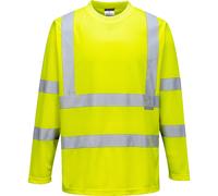 Portwest S178 T-Shirt Manica Lunga ad Alta Visibilità, Giallo, M