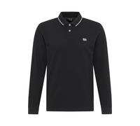 Lee Polo a Maniche Lunghe in piqué Maglia, Nero, XL Uomo