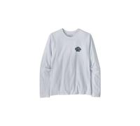 Maglietta a maniche lunghe patagonia great waves responsibili tee bianca da uomo