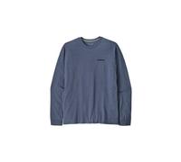 Patagonia - T-shirt da uomo in cotone riciclato - M's L/S P-6 Logo Responsibili-Tee P-6 Outline: Current Blue per Uomo in Cotone - Taglia L